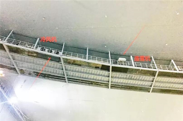 場館內(nèi)冷風機、造雪機等系統(tǒng)設(shè)備安裝位置